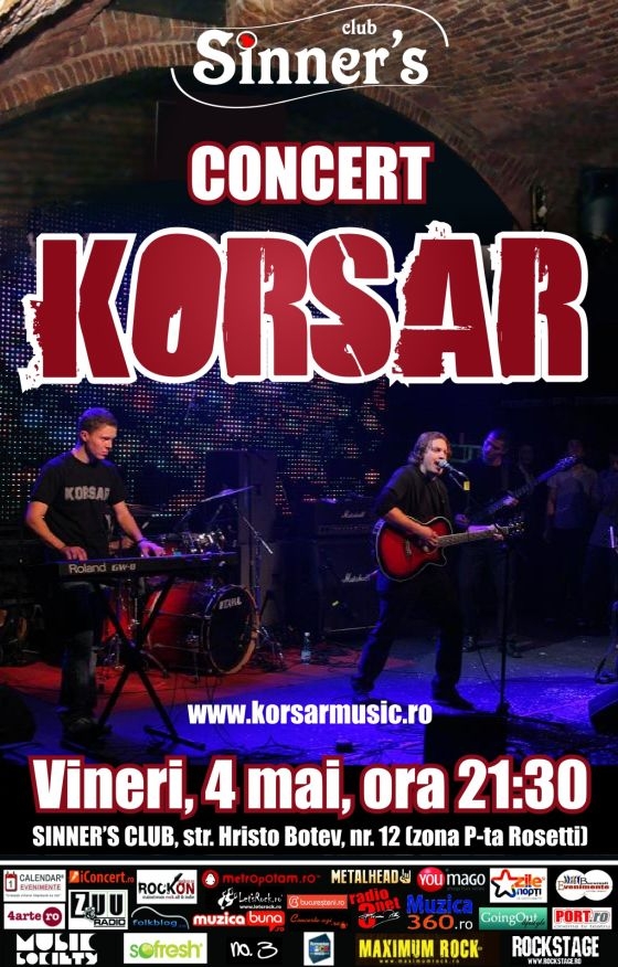 Concert Korsar in Sinner's Club