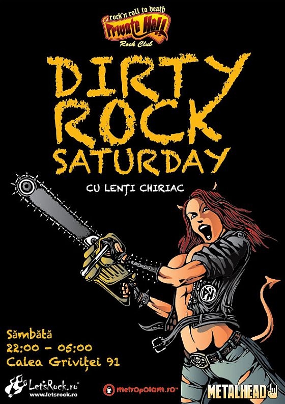 Dirty Rock Saturday in Private Hell Rock Club cu Lenti Chiriac, 13 octombrie 2012