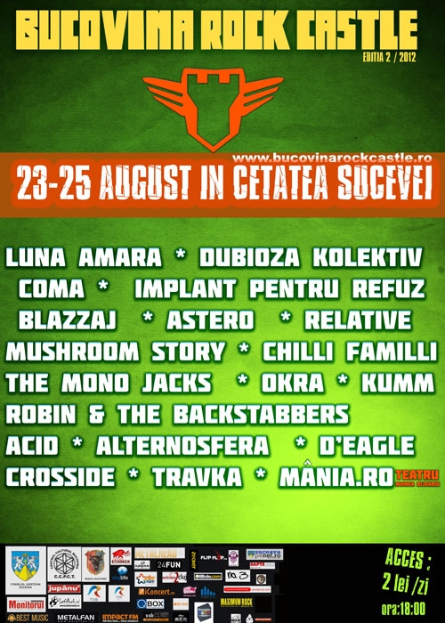 A doua editie a festivalului Bucovina Rock Castle in cetatea Sucevei