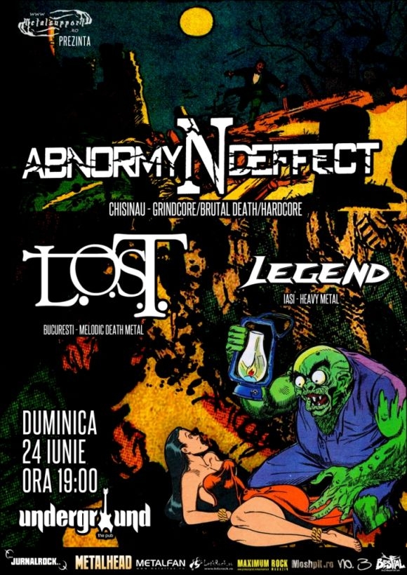 Concert L.O.S.T., Abnormyndeffect si Legend in Underground Pub din Iasi