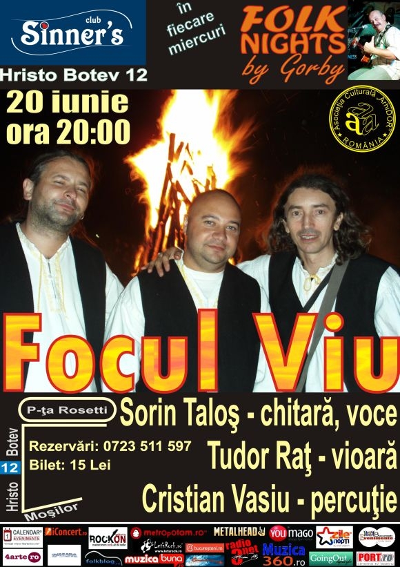 Concert focul Viu in Sinner's Club la Folk Nights by Gorby editia 63