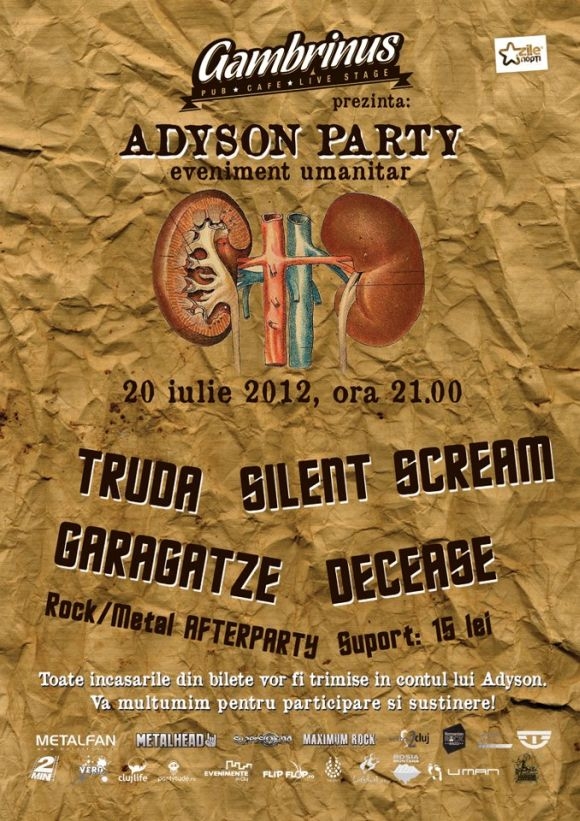 Decease, Garagatze, Silent Scream si Truda la Adyson Party in Gambrinus Pub