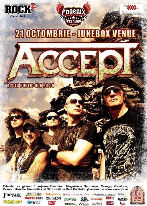 Concert Accept la Bucuresti in octombrie