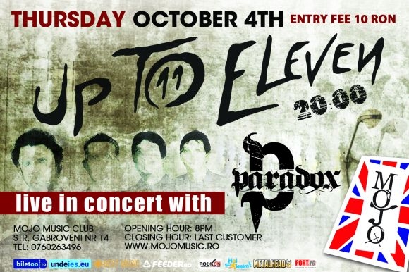 Concert Up To Eleven si Paradox in Mojo Music Club