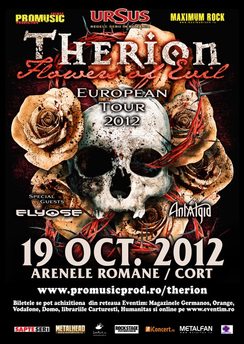 Mai multe bilete la pret promotional pentru concertul Therion de la Arenele Romane