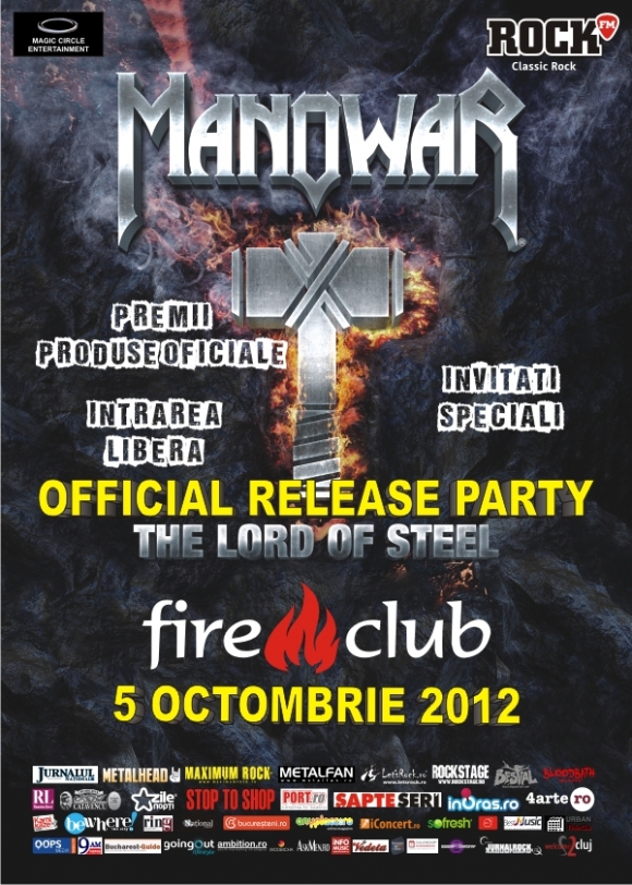 Official release party pentru noul album MANOWAR pe 5 octombrie in Fire Club