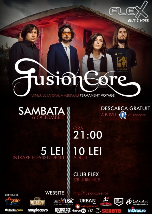 Concert FusionCore in Club Flex din Arad