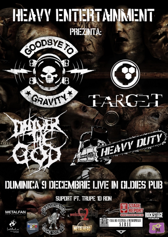 Concert Goodbye to Gravity, Deliver the God, Targ3t si Heavy Duty in Oldies Pub Sibiu