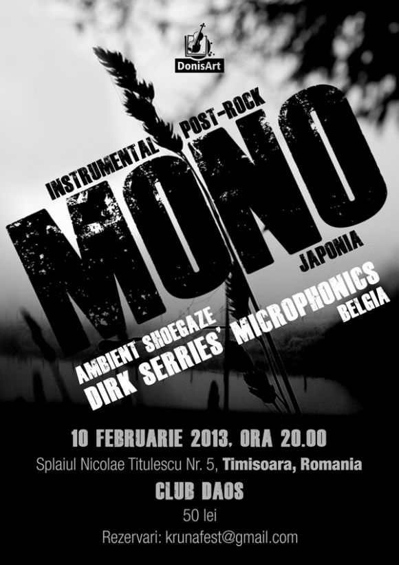 Concert MONO si DIRK SERRIES in club Daos din Timisoara