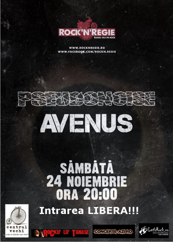 Concert Pseudonoise si Avenus in Rock'n Regie