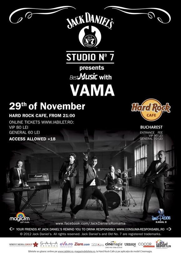 Concert Vama in Hard Rock Cafe din Bucuresti