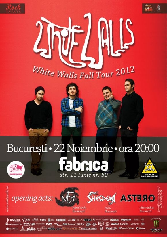 Concert White Walls, M 51, Shesdead si Astero in club Fabrica din Bucuresti