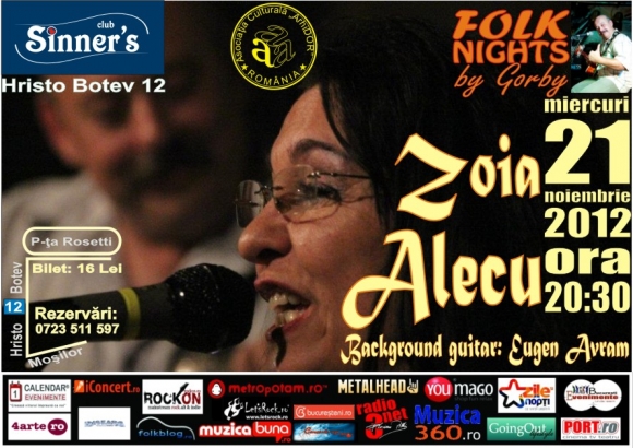 Concert Zoia Alecu in Sinners