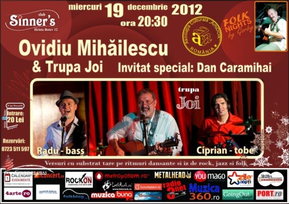Concert Ovidiu Mihailescu si Trupa Joi in Sinner's Club