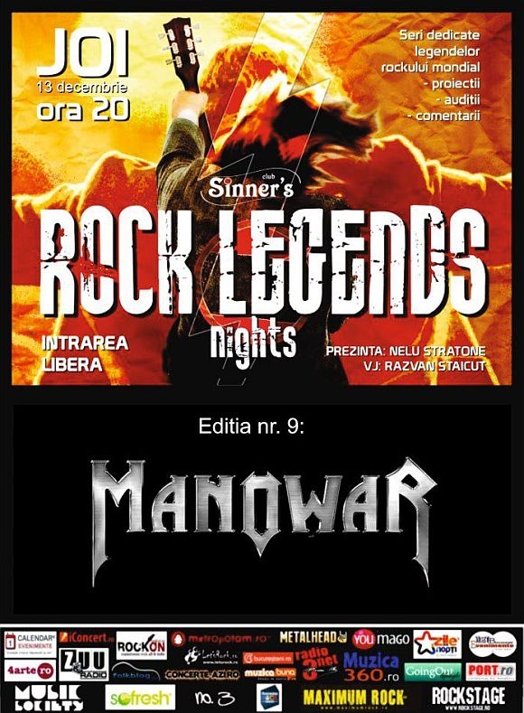 Manowar la Rock Legends Nights in Sinners Club