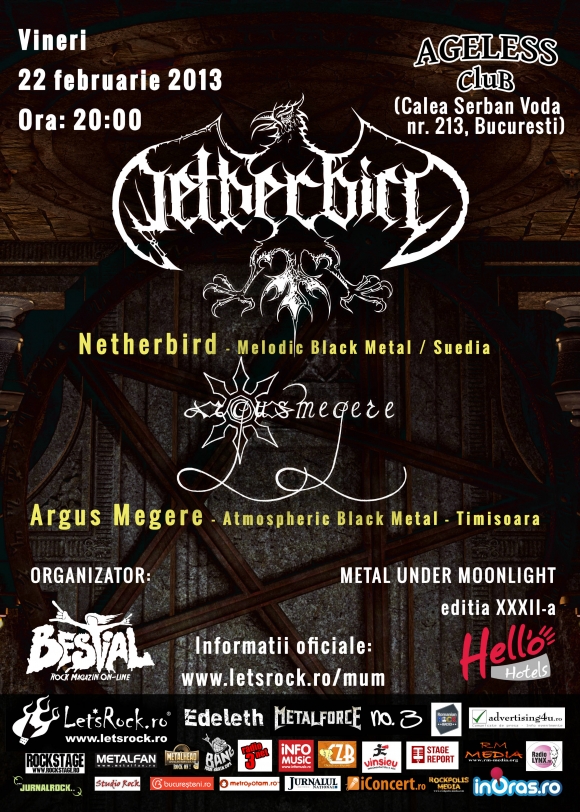 Concert anulat: NETHERBIRD, ARGUS MEGERE (22.02.2013)
