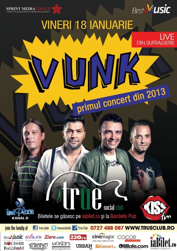 Concert Vunk in True Club din Bucuresti