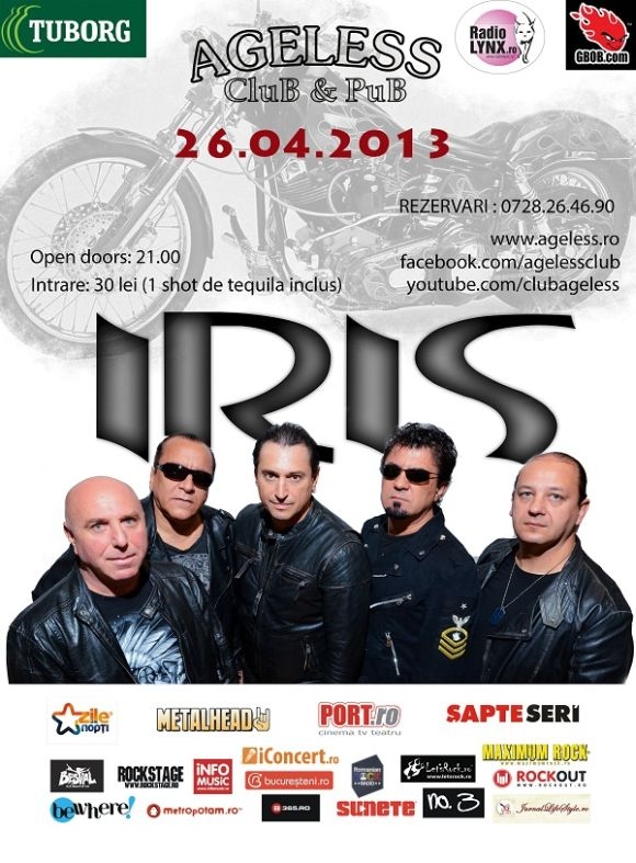 Concert IRIS in Ageless Club din Bucuresti