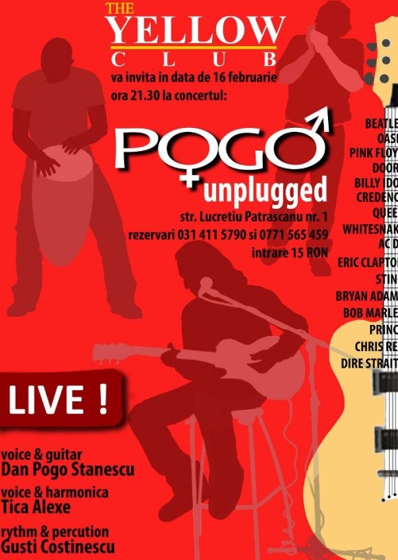 Concert Pogo Unplugged in Yellow Club din Bucuresti