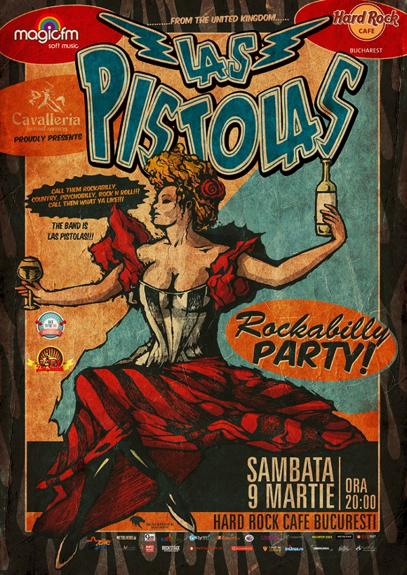 Rockabilly Party cu Las Pistolas in Hard Rock Cafe