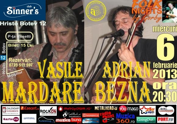 Vasile Mardare si Adrian Bezna la Folk Nights by Gorby in Sinner's Club