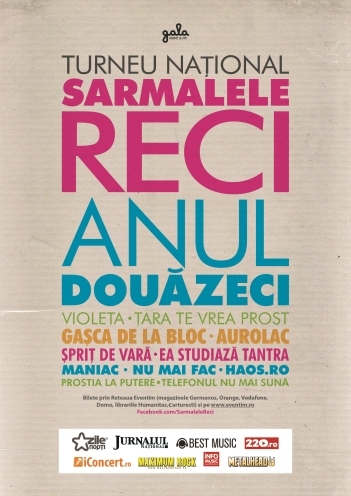 Albumul Sarmalele Reci - Anul douazeci - ajunge la Brasov, Bacau si Galati