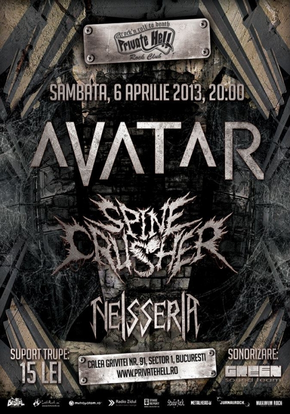 Concert Avatar, Spine Crusher si Neisseria in Private Hell