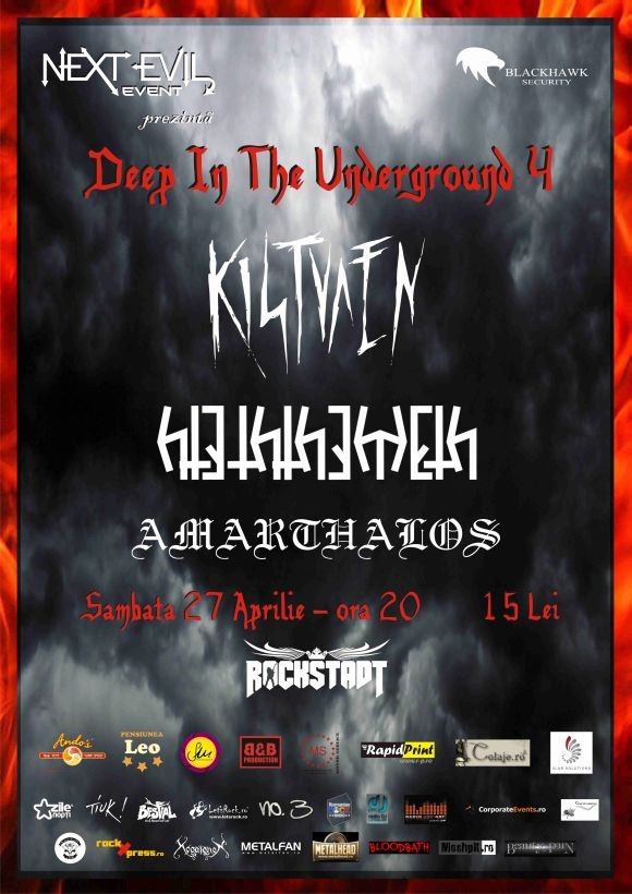 Amarthalos, Hteththemeth si Kistvaen la Deep In The Underground 4 in club Rockstadt din Brasov