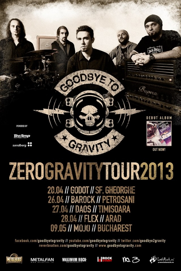 Trupa Goodbye To Gravity anunta datele turneului Zero Gravity Tour 2013
