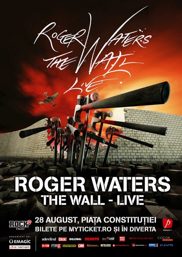 Posterul evenimentului Roger Waters din Romania