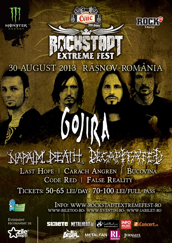 GOJIRA - cea mai buna trupa live la premiile Golden Gods, ajunge in premiera in Romania pe 30 august