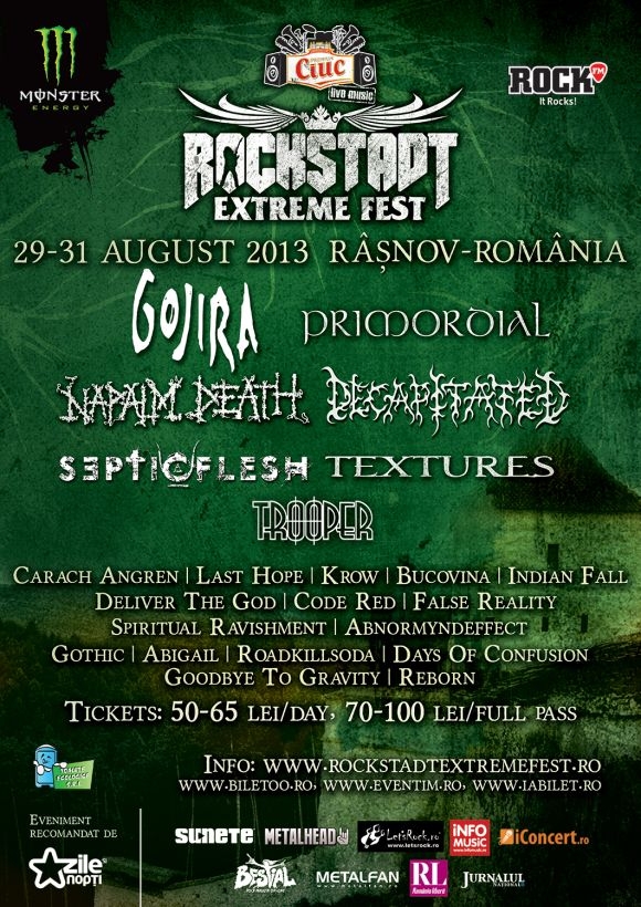 Inca o zi de Rockstadt Extreme Fest: metal made in Romania pe 29 august la Rasnov