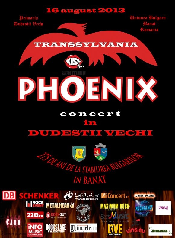 Concert Phoenix in Dudestii Vechi din judetul Timis