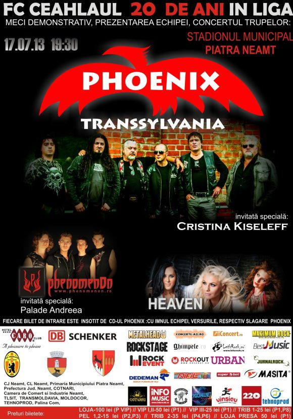 Concert Phoenix pe STADIONUL MUNICIPAL PIATRA NEAMT