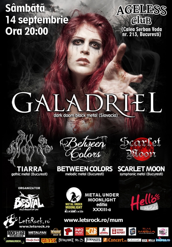 GALADRIEL, Tiarra, Between Colors, Scarlet Moon (Metal Under Moonlight XXXIII, 14.09.2013)