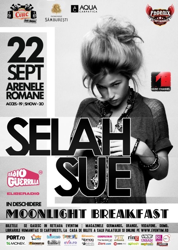 Ultimele bilete promotionale la Selah Sue si Moonlight Breakfast