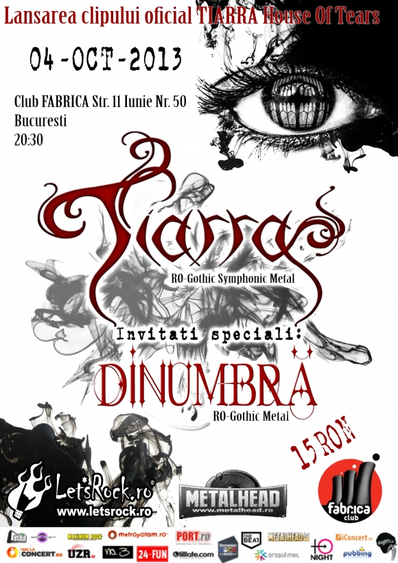 Concert Tiarra si Dinumbra in club Fabrica din Bucuresti