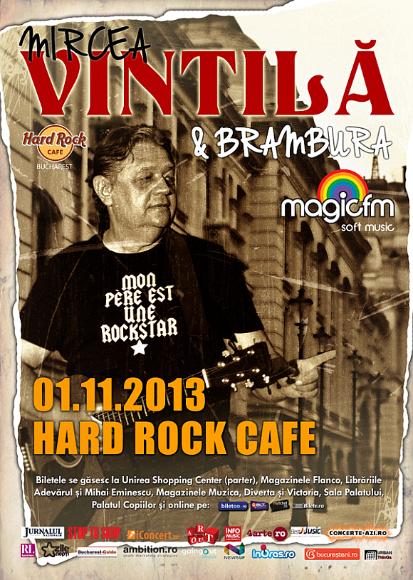Concert Mircea Vintila & Brambura in Hard Rock Cafe din Bucuresti