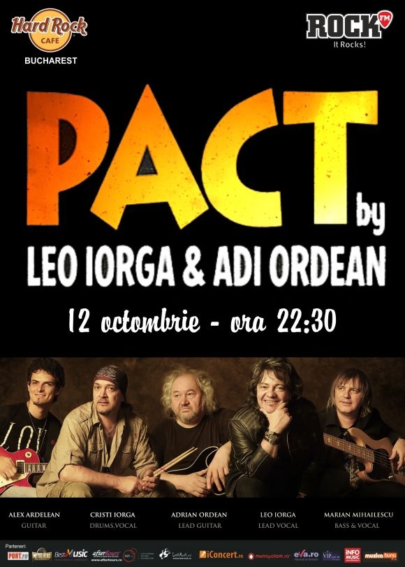 Concert PACT by Leo Iorga si Adi Ordean in Hard Rock Cafe din Bucuresti