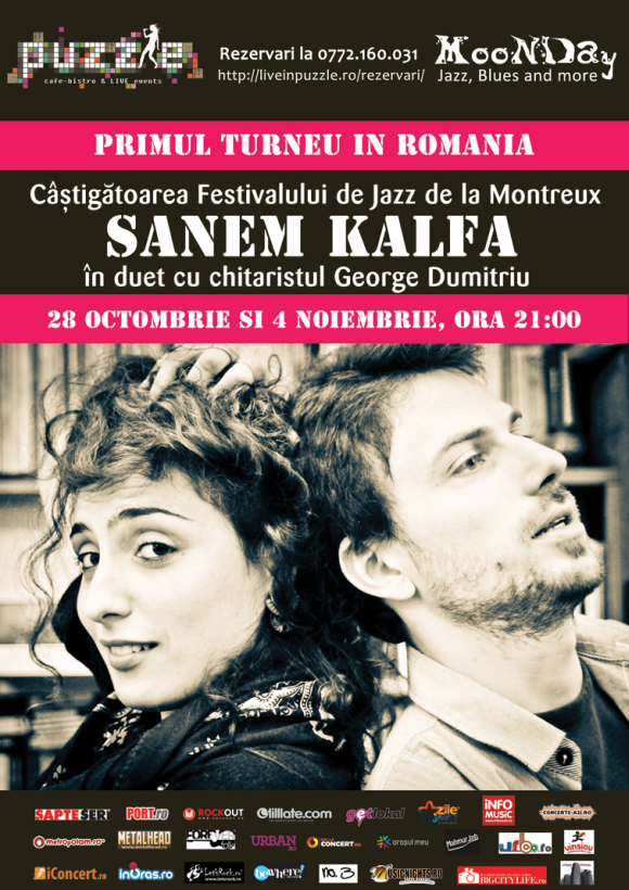 Primul concert in Romania al artistei turcoaice Sanem Kalfa - vocea orientului in Jazzul Lumii