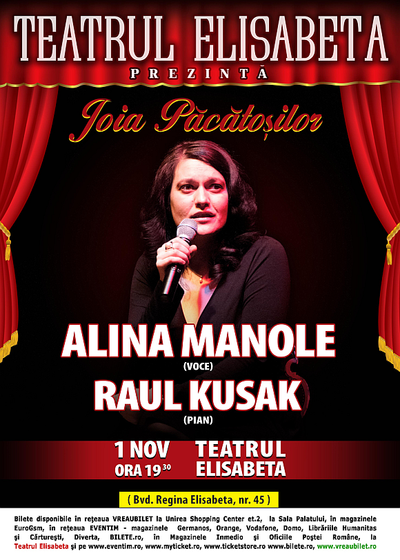 Spectacol 'pacatos' cu Alina Manole si Raul Kusak la Teatrul Elisabeta