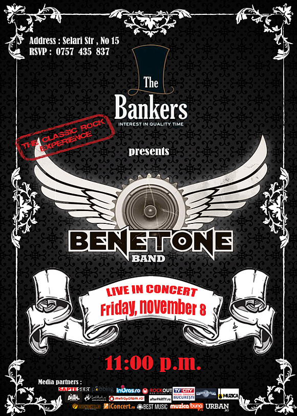 BENETONE Band LIVE in The Bankers din Bucuresti