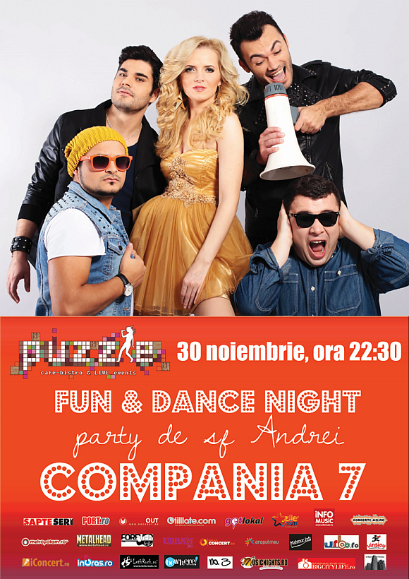 Concert Compania 7 in Puzzle Club din Bucuresti
