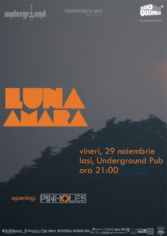 Concert Luna Amara si Pinholes in Underground Pub din Iasi