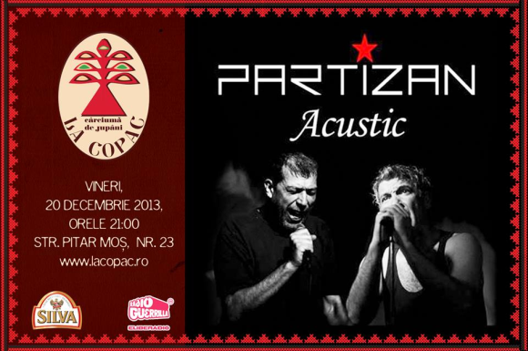 Concert acustic Partizan in sufrageria La Copac din Bucuresti