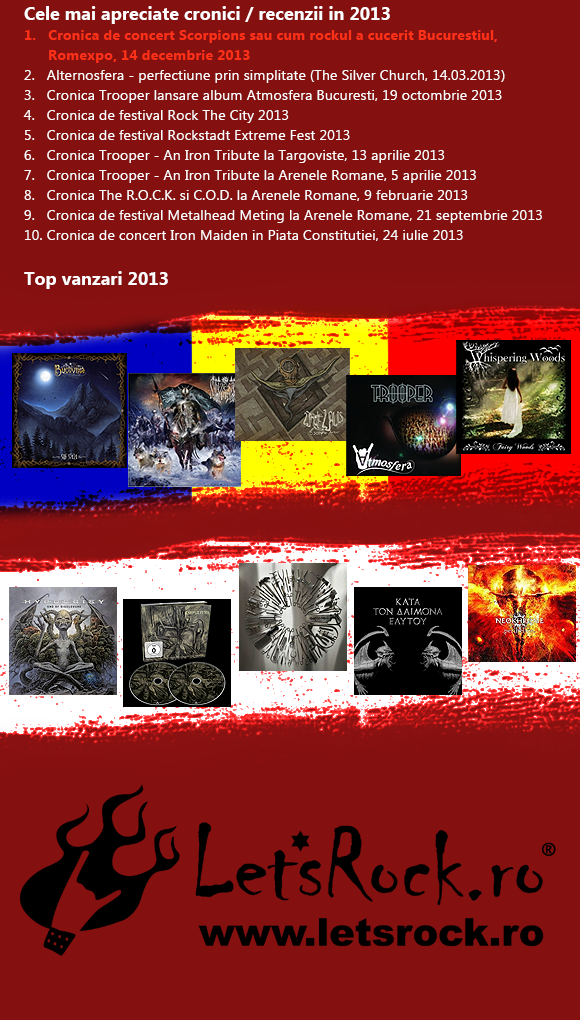 Infografic Let's Rock 2013 - top cronici, galerii, vanzari, produse
