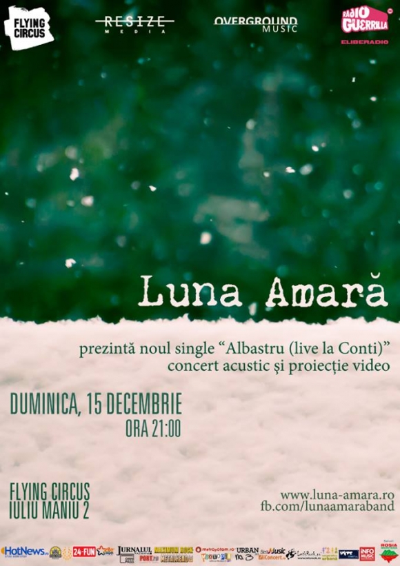 Luna Amara lanseaza in Flying Circus single-ul „Albastru - live la Conti”