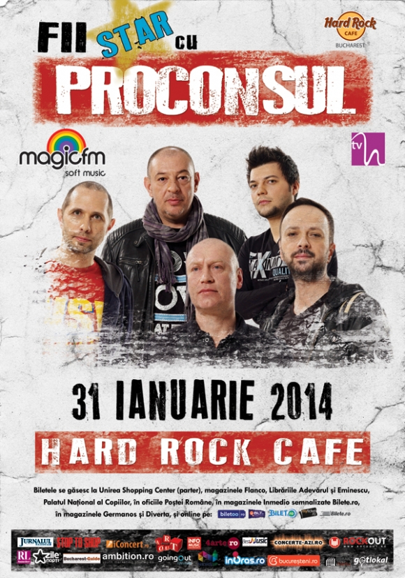 Bodo (PROCONSUL) va invita la Hard Rock Cafe pe 31 ianuarie