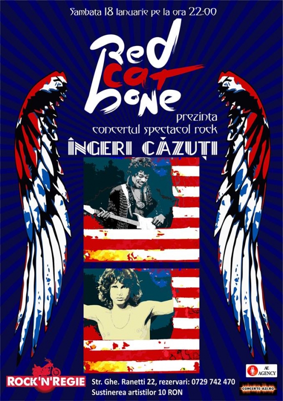 Concert rock Ingeri Cazuti cu trupa Red Cat Bone in Rock'n Regie Bar