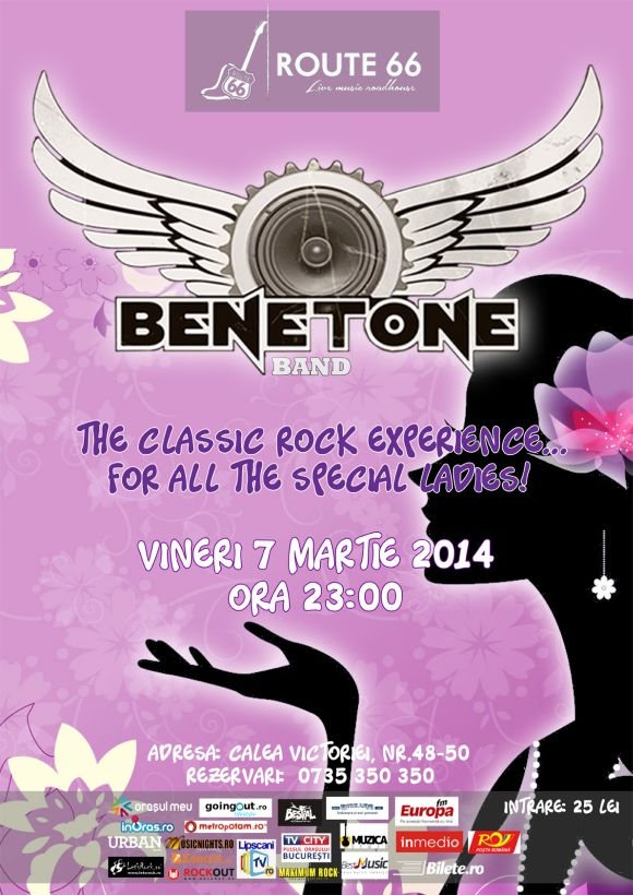 Concert Benetone Band Live in Route 66, 7 martie 2014